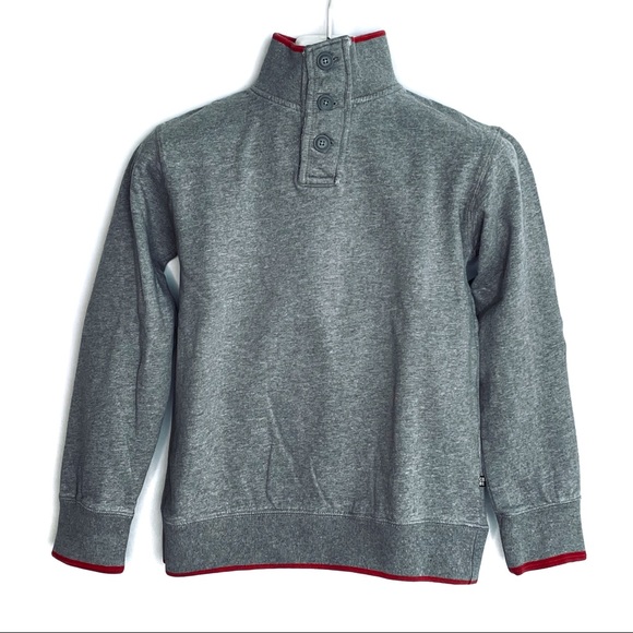 COMPANY 81 Sweatshirt Henley Style Gray with Red Trim Size Medium - Picture 1 of 11
